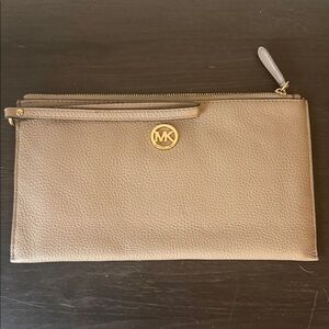 Michael Kors Tan Leather Wristlet